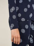 Women’s Merino 260 Vertex Long Sleeve Crew Thermal Top Falling Flakes Midnight Navy/Snow - 5