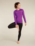 Women’s Merino 200 Oasis Long Sleeve Crew Mountain Pulse Thermal Top Passion - 3