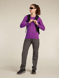 Women’s Merino 200 Oasis Long Sleeve Crew Mountain Pulse Thermal Top Passion - 4