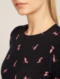 Women’s Merino 200 Oasis Long Sleeve Crew Thermal Top Snow Day Black/Acid Pink - 5