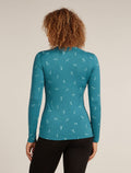 Women’s Merino 200 Oasis Long Sleeve Crew Thermal Top Snow Day Topaz/Hydro - 2