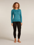 Women’s Merino 200 Oasis Long Sleeve Crew Thermal Top Snow Day Topaz/Hydro - 3
