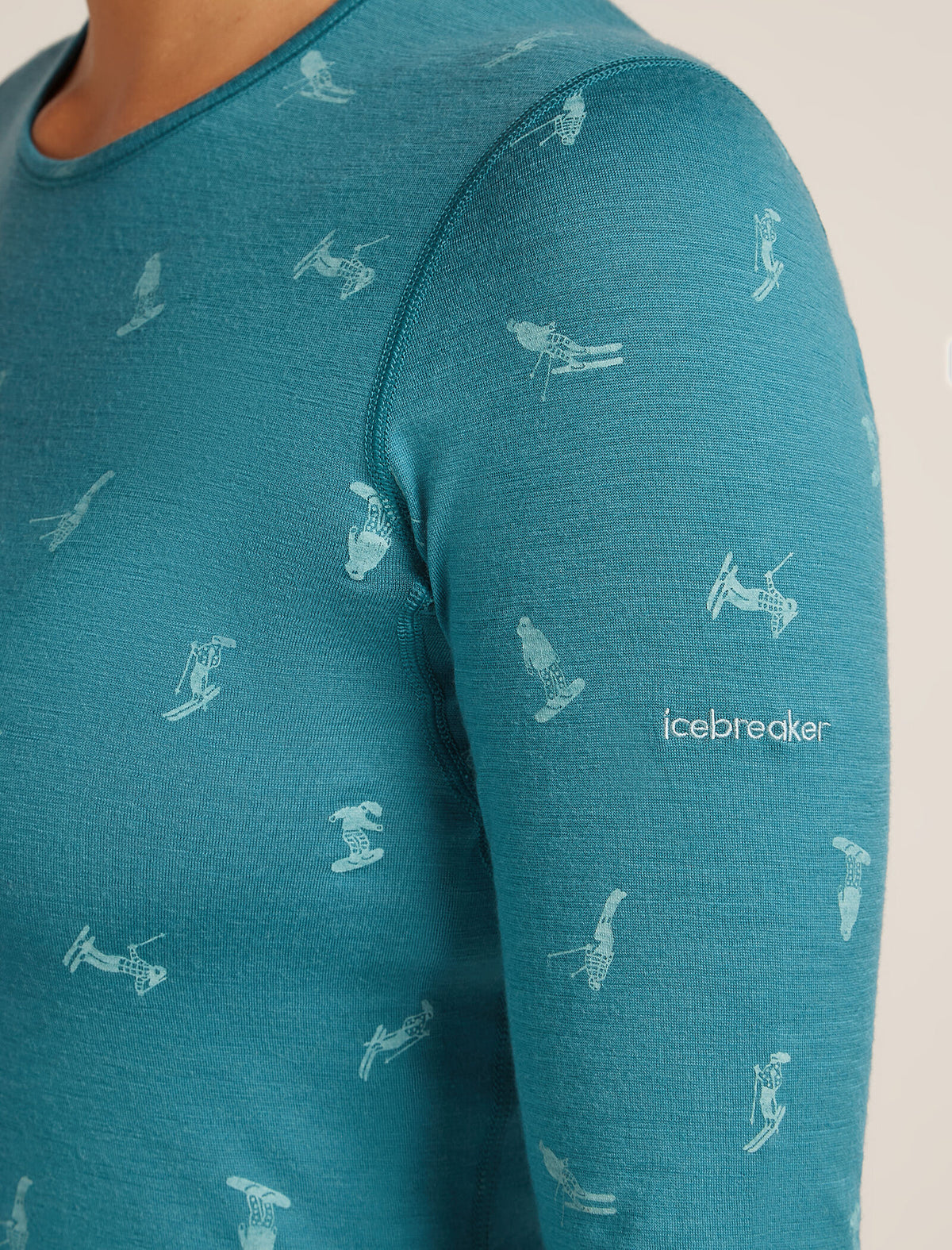 Women’s Merino 200 Oasis Long Sleeve Crew Thermal Top Snow Day Topaz/Hydro - 6