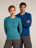 Women’s Merino 200 Oasis Long Sleeve Crew Thermal Top Snow Day Topaz/Hydro - 7