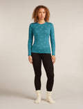 Women’s Merino 200 Oasis Long Sleeve Crew Thermal Top Snow Day Topaz/Hydro - 8