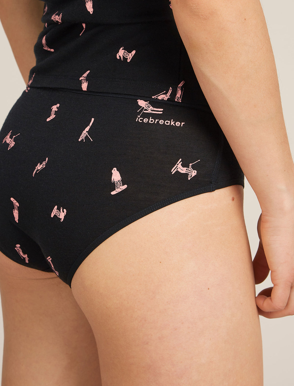 Women’s Merino 150 Siren Hipkini Snow Day Black/Acid Pink - 7