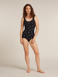 Women’s Merino 150 Siren Tank Snow Day Black/Acid Pink - 3