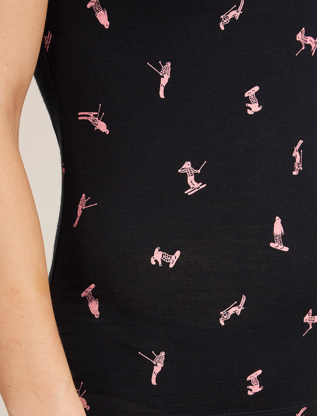 Women’s Merino 150 Siren Tank Snow Day Black/Acid Pink - 4
