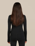Women’s 300 MerinoFine™ Polar Long Sleeve Roll Neck Thermal Top Black - 2