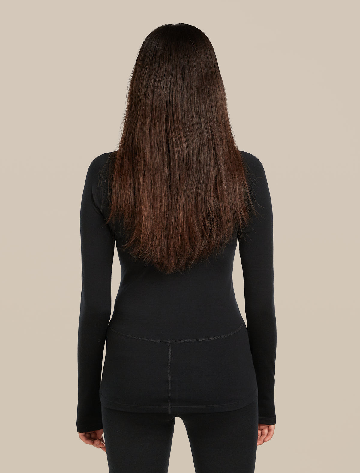 Women’s 300 MerinoFine™ Polar Long Sleeve Roll Neck Thermal Top Black - 2
