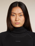 Women’s 300 MerinoFine™ Polar Long Sleeve Roll Neck Thermal Top Black - 7
