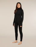 Women’s 300 MerinoFine™ Polar Long Sleeve Roll Neck Thermal Top Black - 3