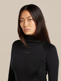 Women’s 300 MerinoFine™ Polar Long Sleeve Roll Neck Thermal Top Black - 5