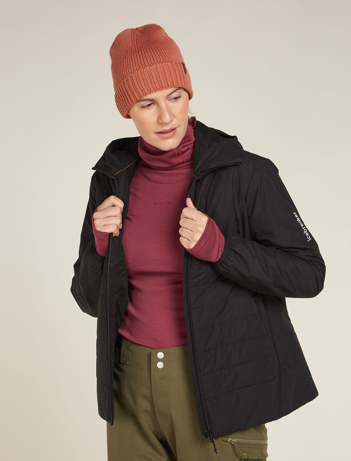 Women’s 300 MerinoFine™ Polar Long Sleeve Roll Neck Thermal Top Port - 3