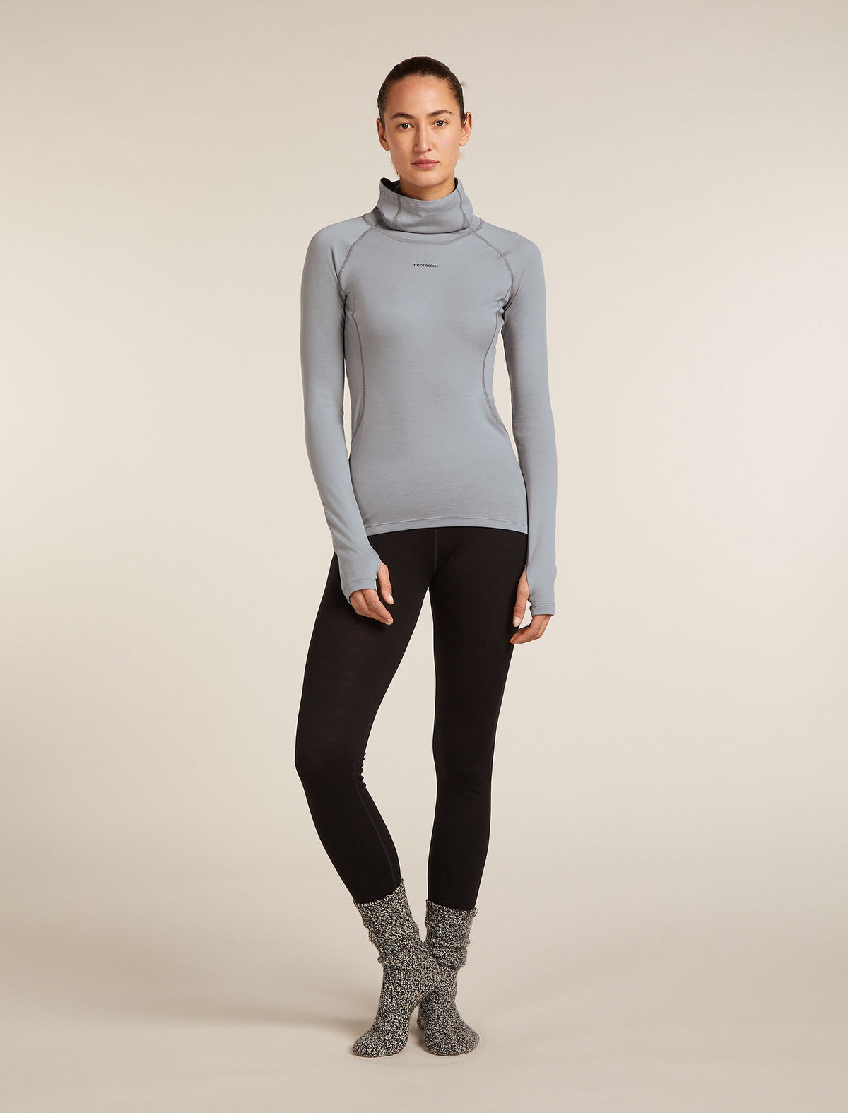 Women’s 300 MerinoFine™ Polar Long Sleeve Roll Neck Thermal Top Alloy - 6