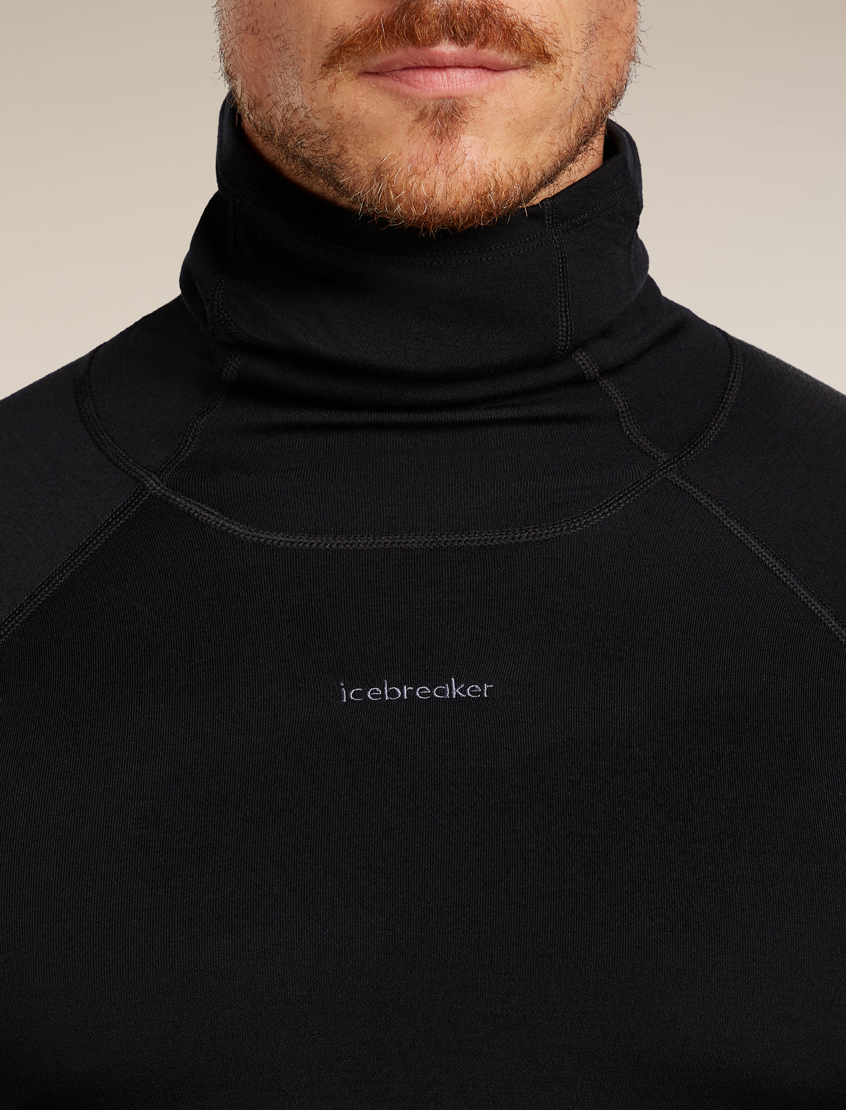 Men’s 300 MerinoFine™ Polar Long Sleeve Roll Neck Thermal Top Black - 6