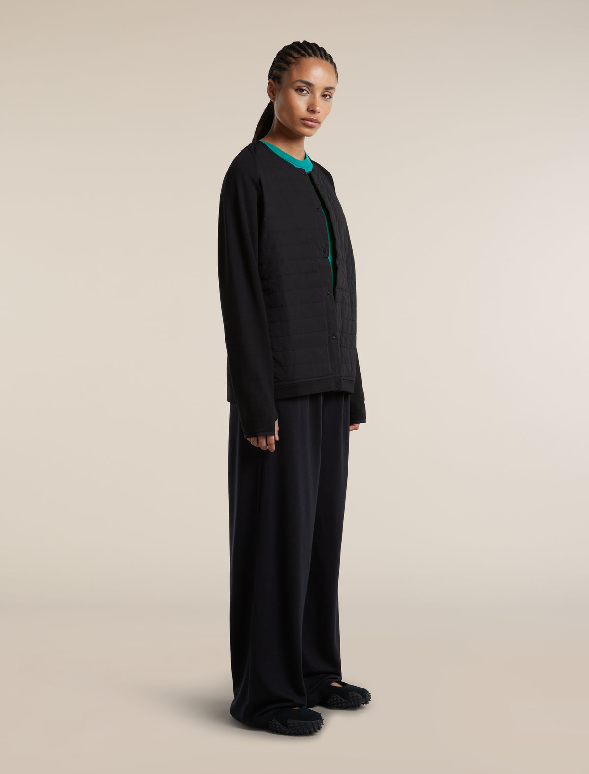 Unisex Merino Mountain Sport Cardigan Black - 8