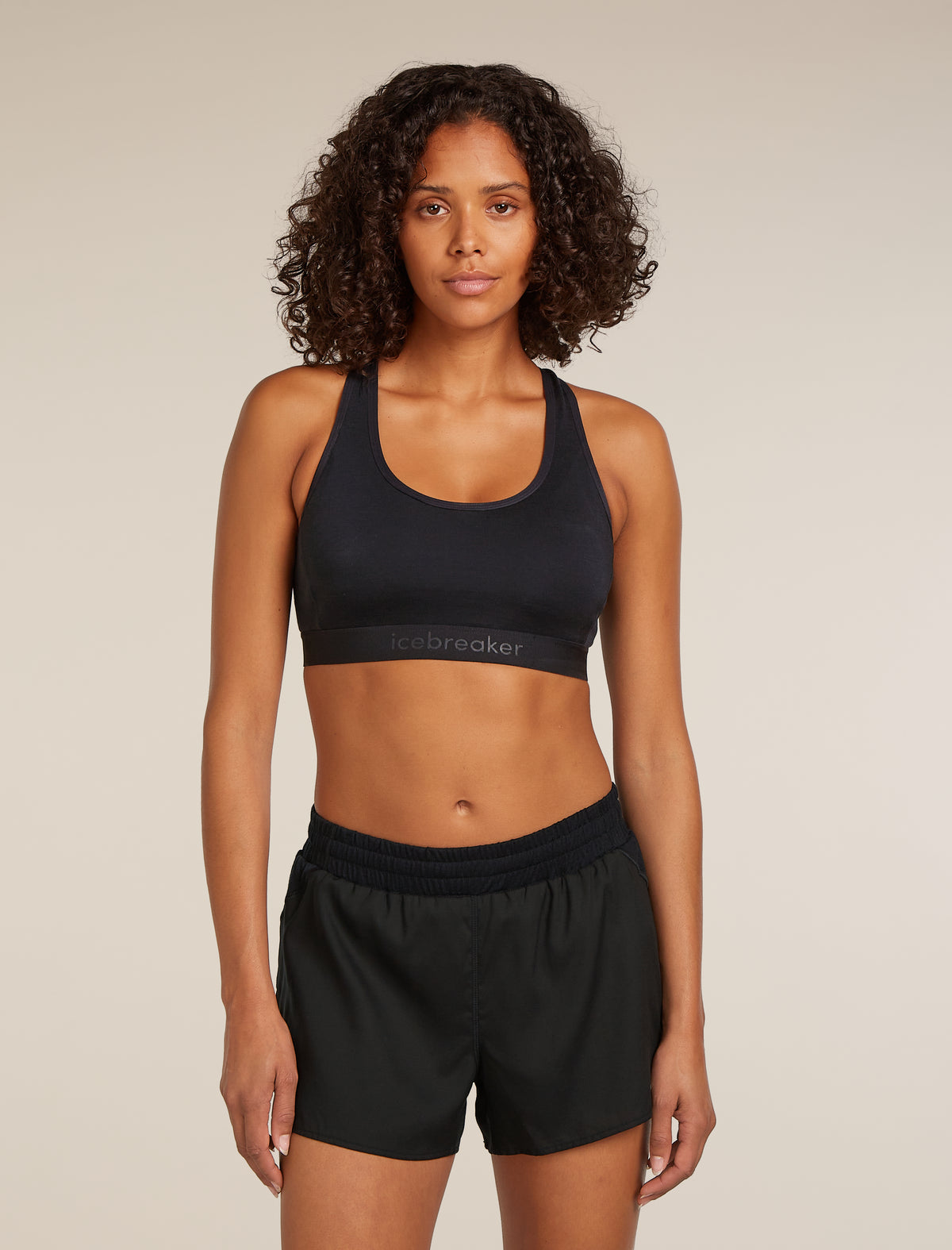 Women’s Merino Blend 125 ZoneKnit™ Racerback Bra Black - 1