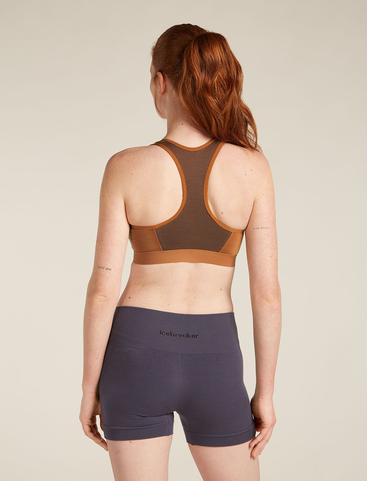 Women’s Merino Blend 125 ZoneKnit™ Racerback Bra Dusty clay/carob - 2
