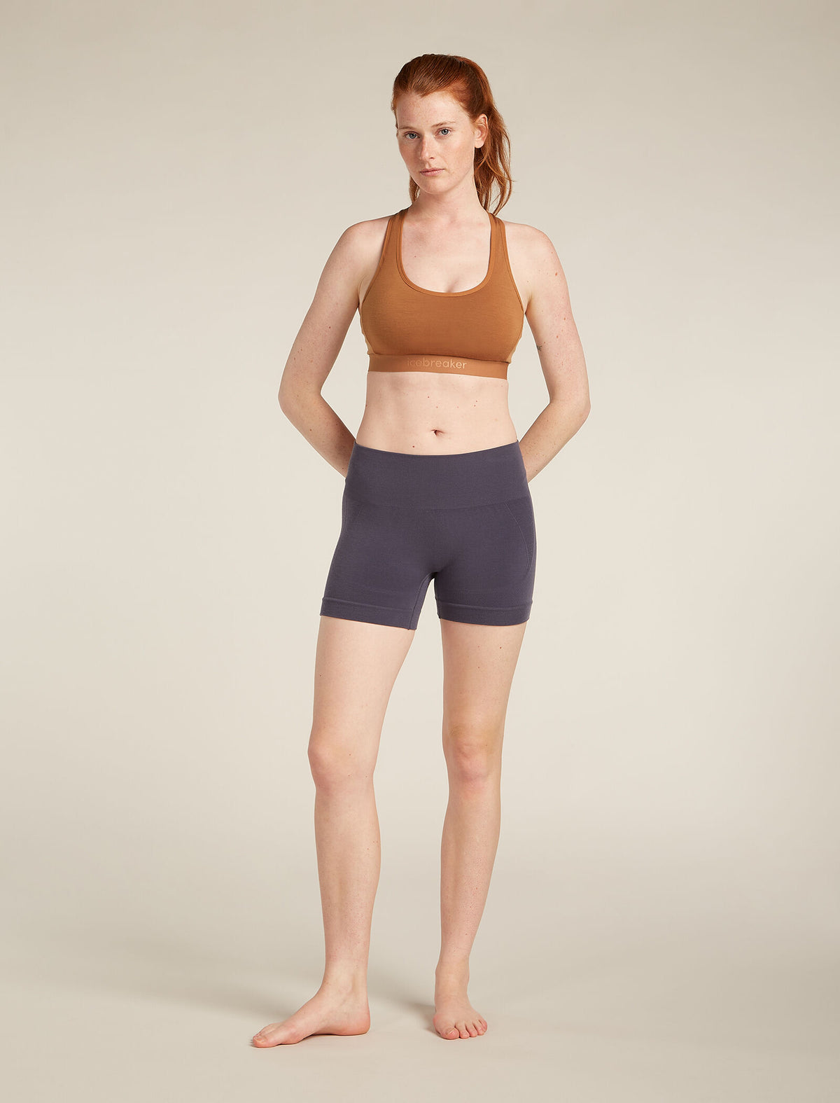 Women’s Merino Blend 125 ZoneKnit™ Racerback Bra Dusty clay/carob - 3