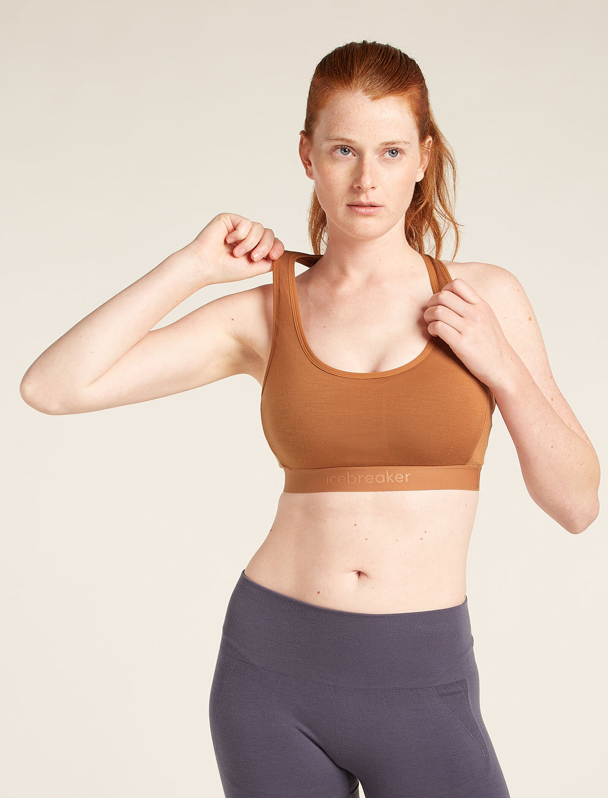 Women’s Merino Blend 125 ZoneKnit™ Racerback Bra Dusty clay/carob - 6