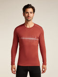 Merino 200 Oasis Long Sleeve Crew Thermal Top Snow Wave Jasper - 1