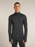 200 MerinoFine™ Ace Long Sleeve Half Zip Thermal Top Jet hthr - 1