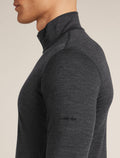 200 MerinoFine™ Ace Long Sleeve Half Zip Thermal Top Jet hthr - 5