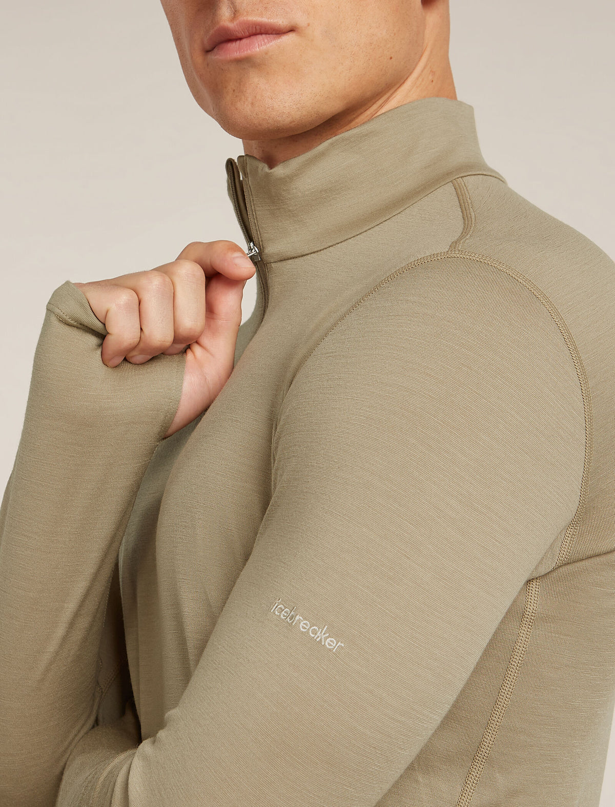 200 MerinoFine™ Ace Long Sleeve Half Zip Thermal Top Flagstone - 6