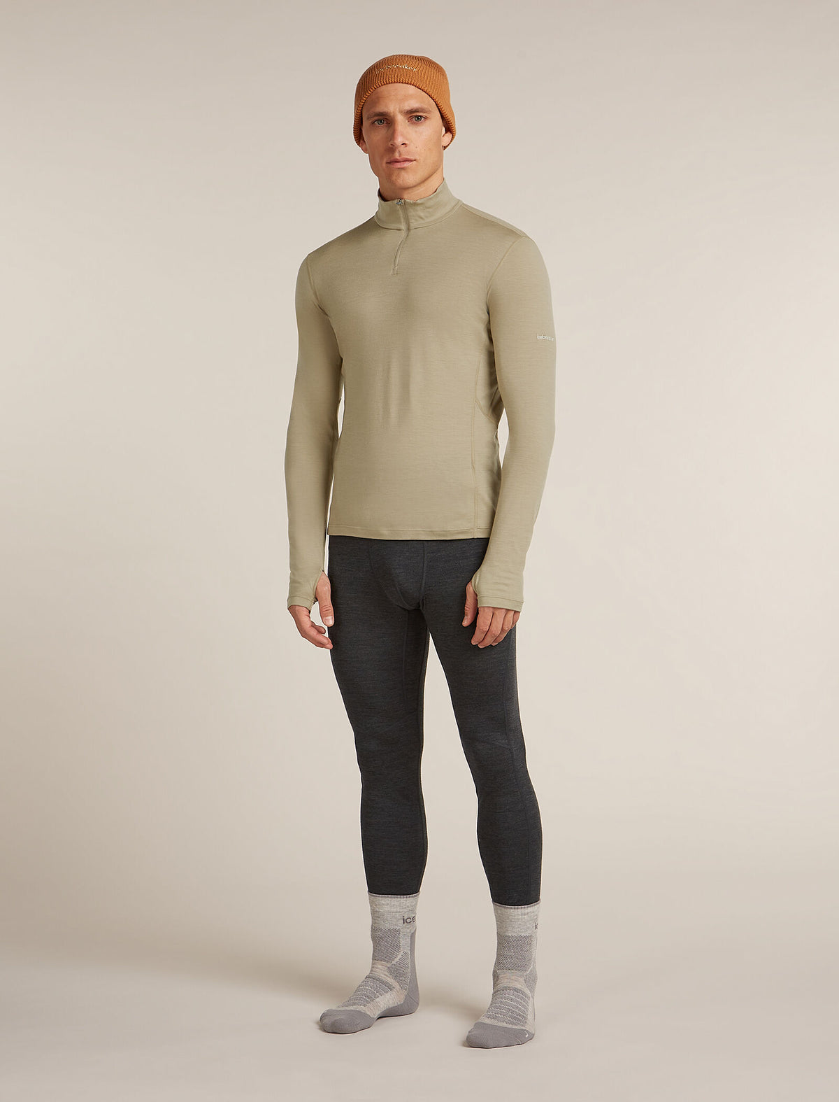 200 MerinoFine™ Ace Long Sleeve Half Zip Thermal Top Flagstone - 7