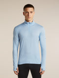 Men's 200 MerinoFine™  Ace Long Sleeve Thermal Half Zip Zinc Blue - 1