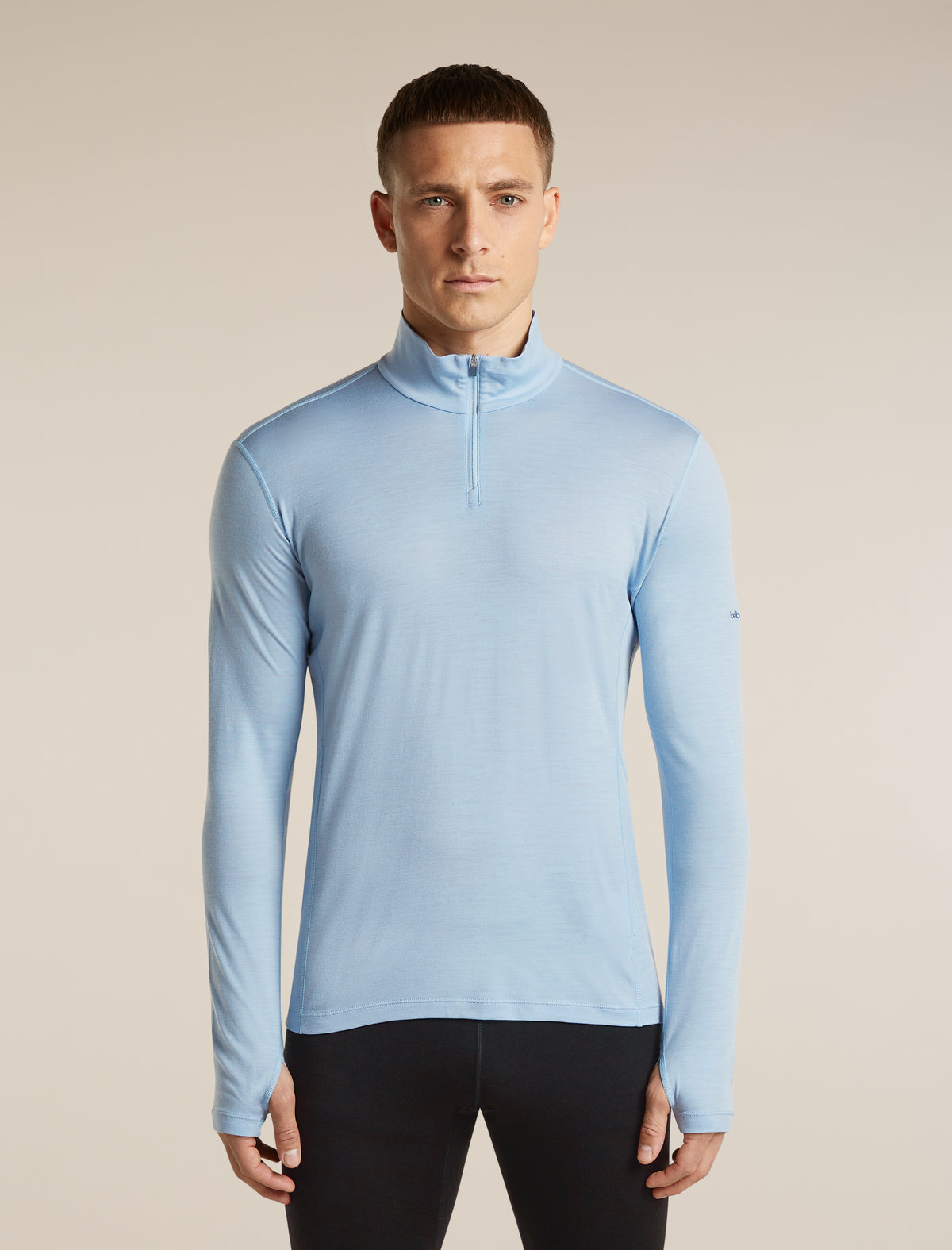 Men's 200 MerinoFine™  Ace Long Sleeve Thermal Half Zip Zinc Blue - 1