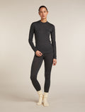 200 MerinoFine™ Ace Long Sleeve Mock Neck Thermal Top Jet hthr - 6