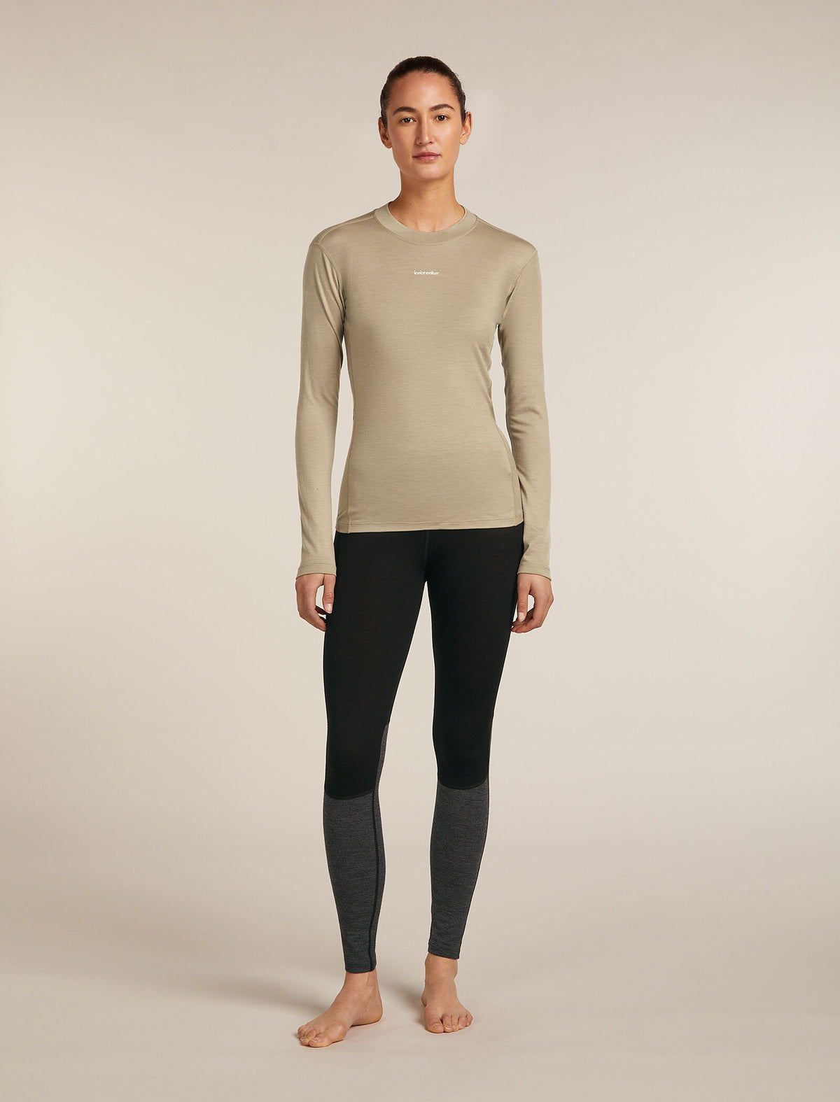 200 MerinoFine™ Ace Long Sleeve Mock Neck Thermal Top Flagstone - 3