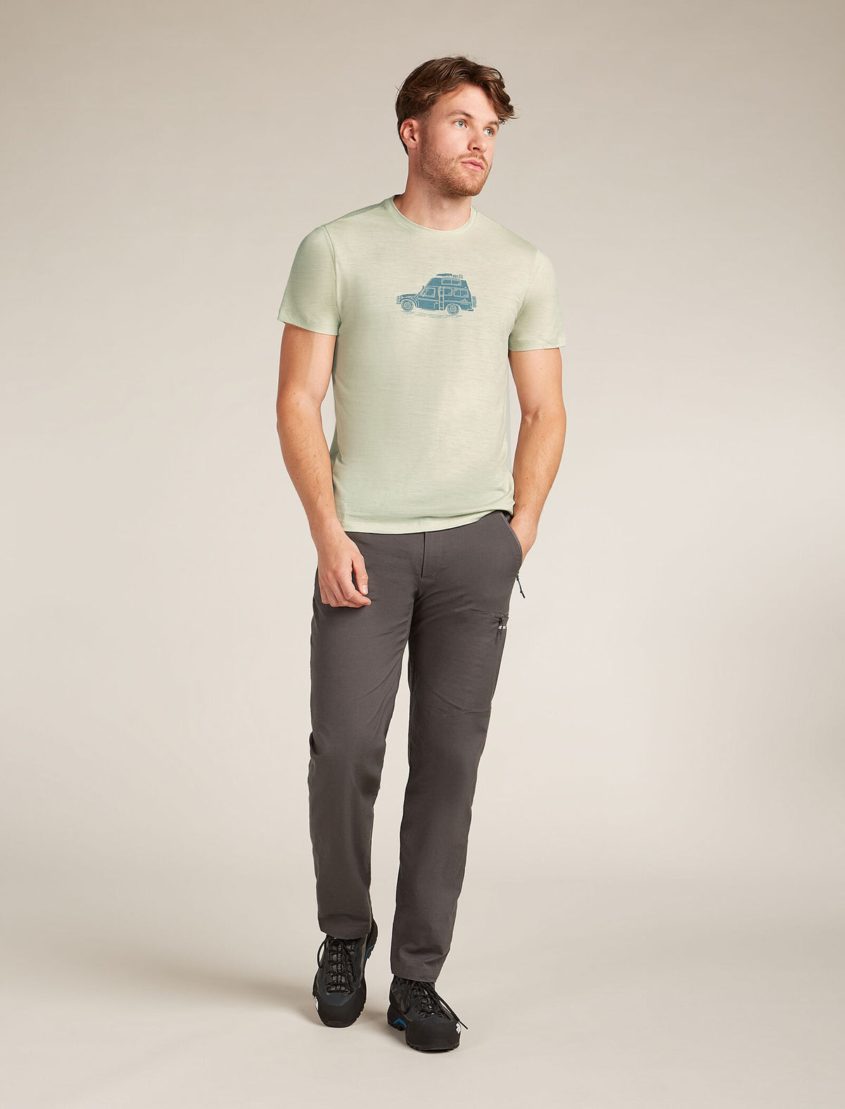 Men’s Merino 150 Tech Lite Short Sleeve T-Shirt Cosy Camper Ashen - 3