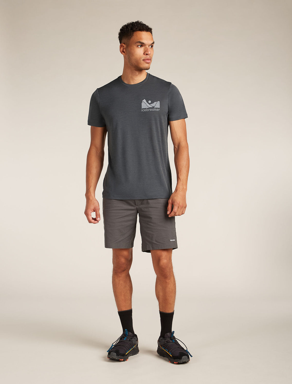 Men’s Merino 150 Tech Lite Short Sleeve T-Shirt Southern Shapes Obsidian - 3