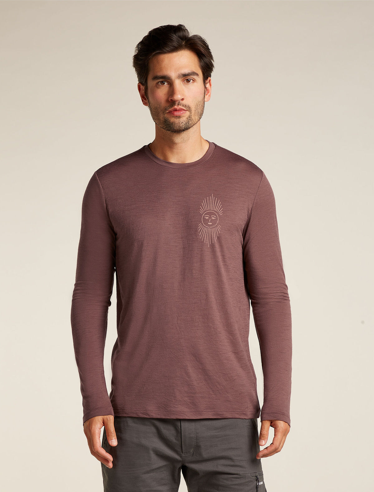 Men’s Merino 150 Tech Lite Long Sleeve T-Shirt IB Solar Carob - 1