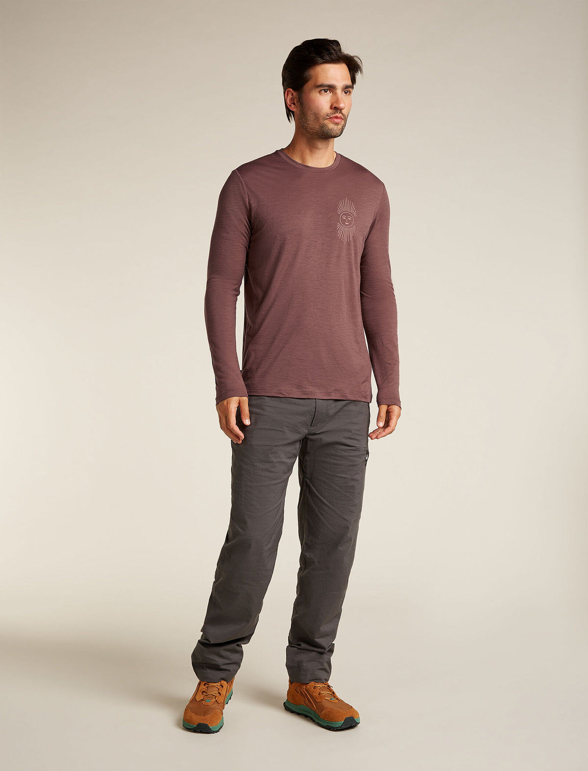 Men’s Merino 150 Tech Lite Long Sleeve T-Shirt IB Solar Carob - 3
