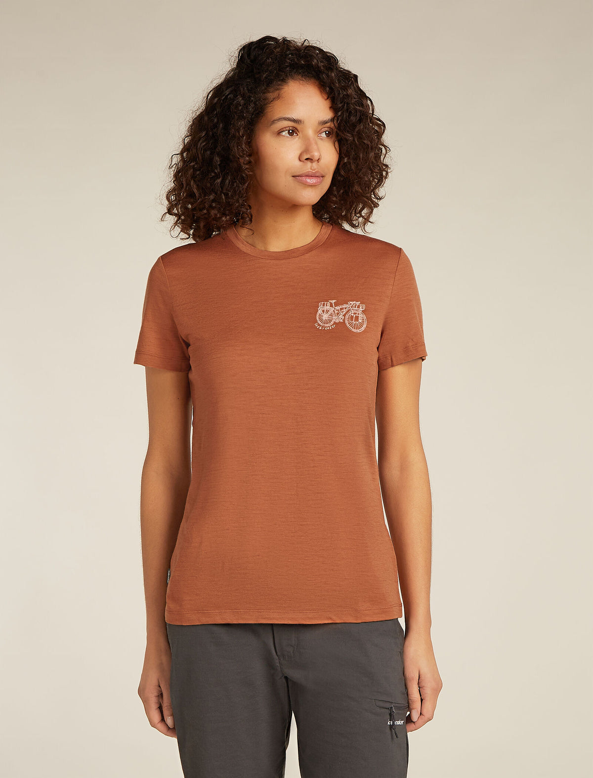 Women’s Merino 150 Tech Lite Short Sleeve T-Shirt Adventure Ride Dusty clay - 1