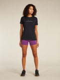 Women’s Merino 150 Tech Lite Short Sleeve T-Shirt Sparkling Stars Black - 4