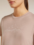 Women’s Merino 150 Tech Lite Short Sleeve T-Shirt Sparkling Stars Pink Quartz - 6