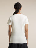 Women's Merino 150 Tech Lite Short Sleeve T Shirt Sparkling Stars Ecru Heather - 2