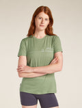 Women’s Merino 150 Tech Lite Short Sleeve T-Shirt Single Line Camp Oil/Black/Silver - 1
