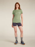 Women’s Merino 150 Tech Lite Short Sleeve T-Shirt Single Line Camp Oil/Black/Silver - 4