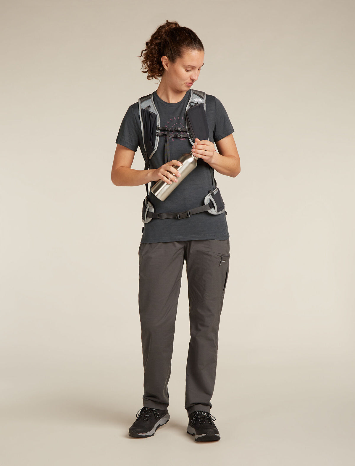 Women’s Merino 150 Tech Lite Short Sleeve T-Shirt Sunrise Summit Obsidian - 4