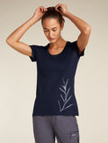 Women’s Merino 150 Tech Lite Short Sleeve Scoop T-Shirt Tee Panax Glacier - 1