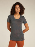 Women’s Merino 150 Tech Lite Short Sleeve Scoop T-Shirt Tee Fresh Ferns Obsidian/carob - 1