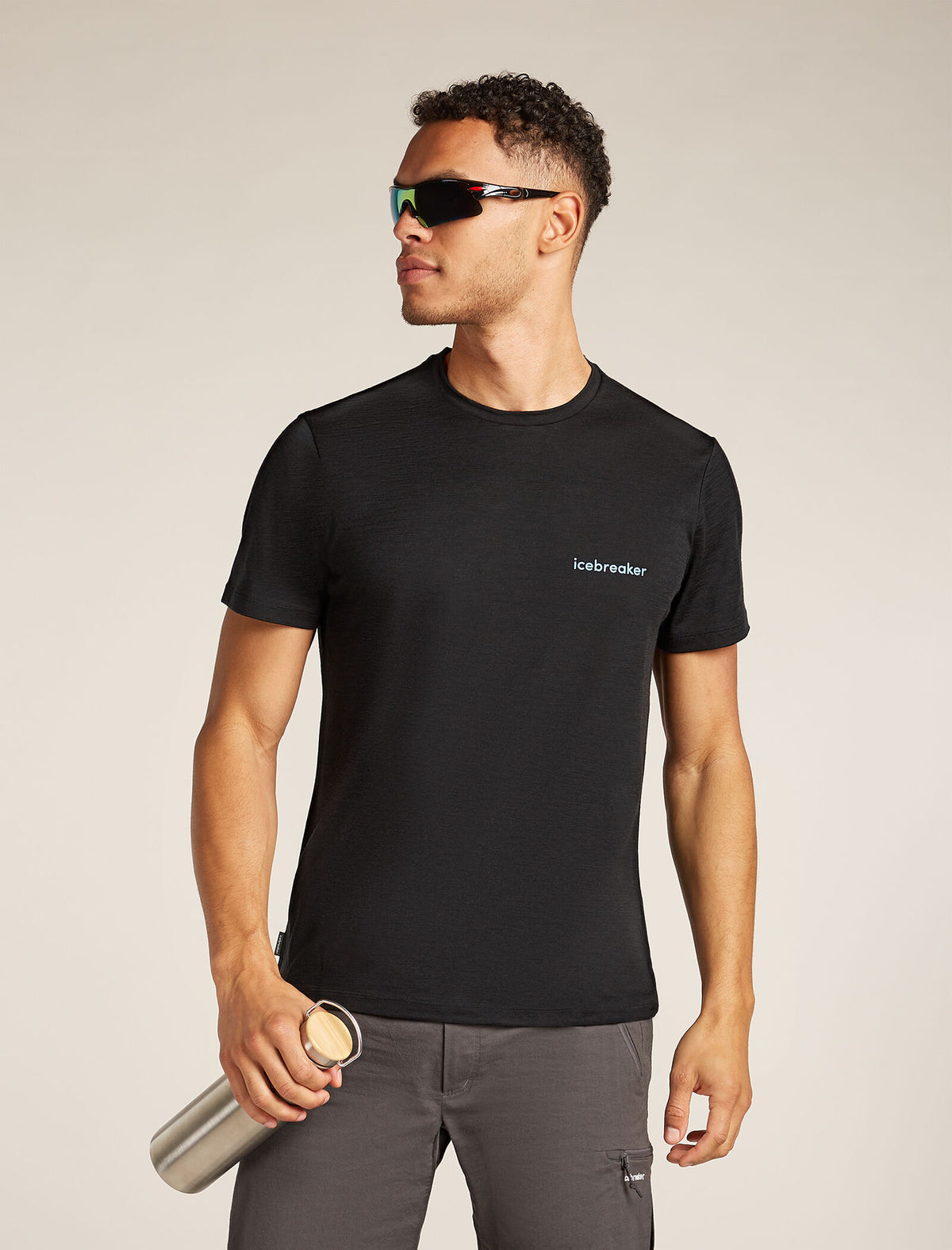 Men’s Merino 150 Tech Lite Short Sleeve T-Shirt IB Wordmark Black - 4