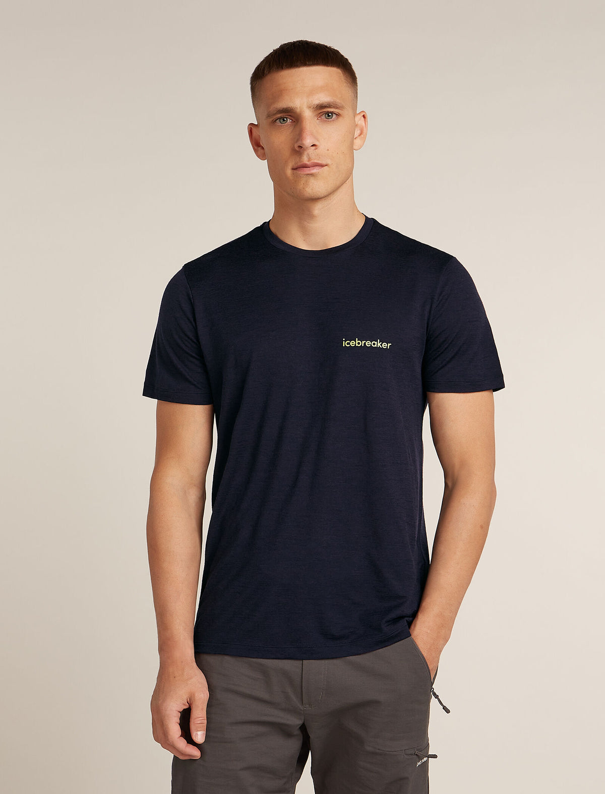 Men’s Merino 150 Tech Lite Short Sleeve T-Shirt IB Wordmark Glacier - 1
