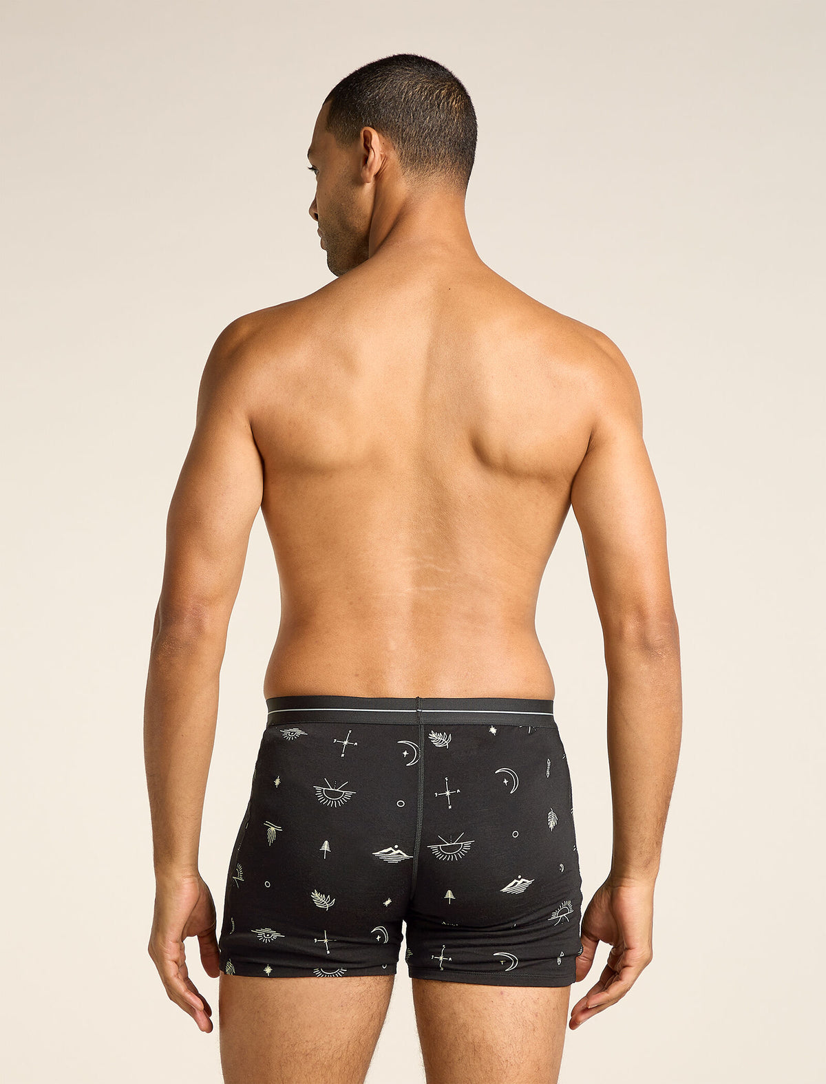 Men’s Merino 150 Anatomica Boxers Explore More Black/Aop - 2